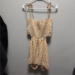 Sadie & Sage Floral Jumpsuit in Yellow and White